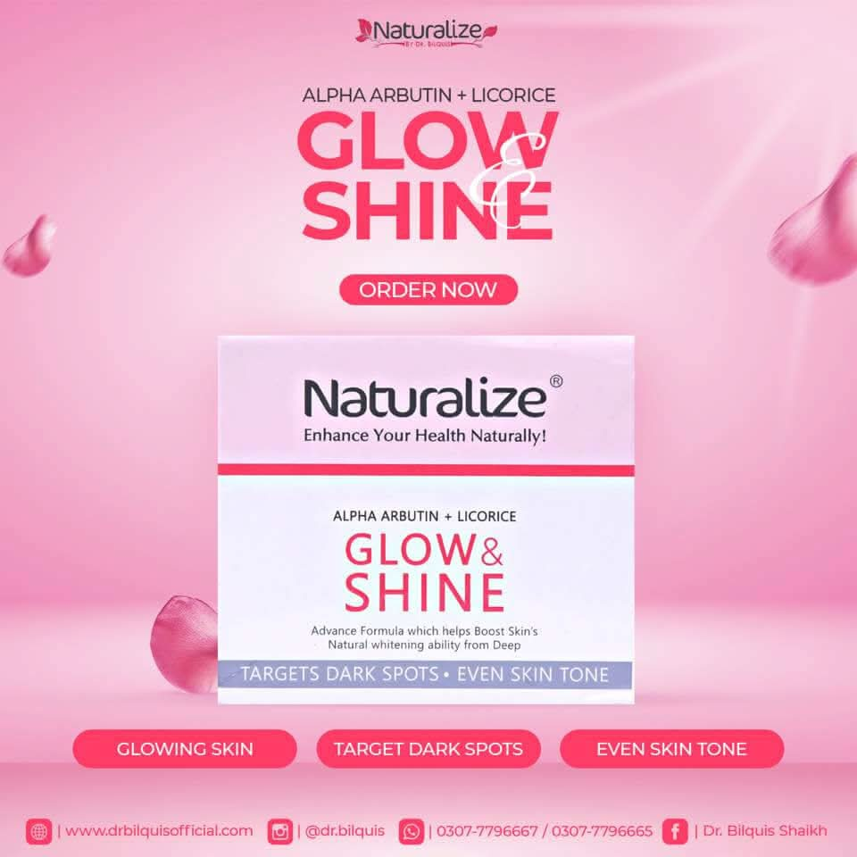 Glow Shine Cream With Alpha Arbutin Licorice 50g By Dr Bilquis