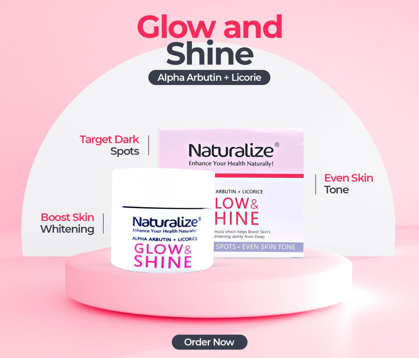 Glow & Shine Cream With Alpha Arbutin & Licorice 50g By Dr Bilquis Sheikh